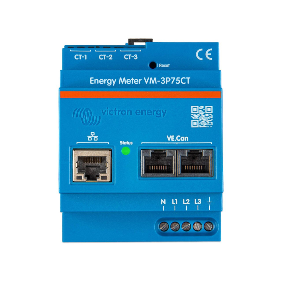 Victron Energy Victron Vm-3P75ct Energy Meter (Ethernet And Ve.can For 3Phase, Supplied Cts, Max. 80A Per Phase)
