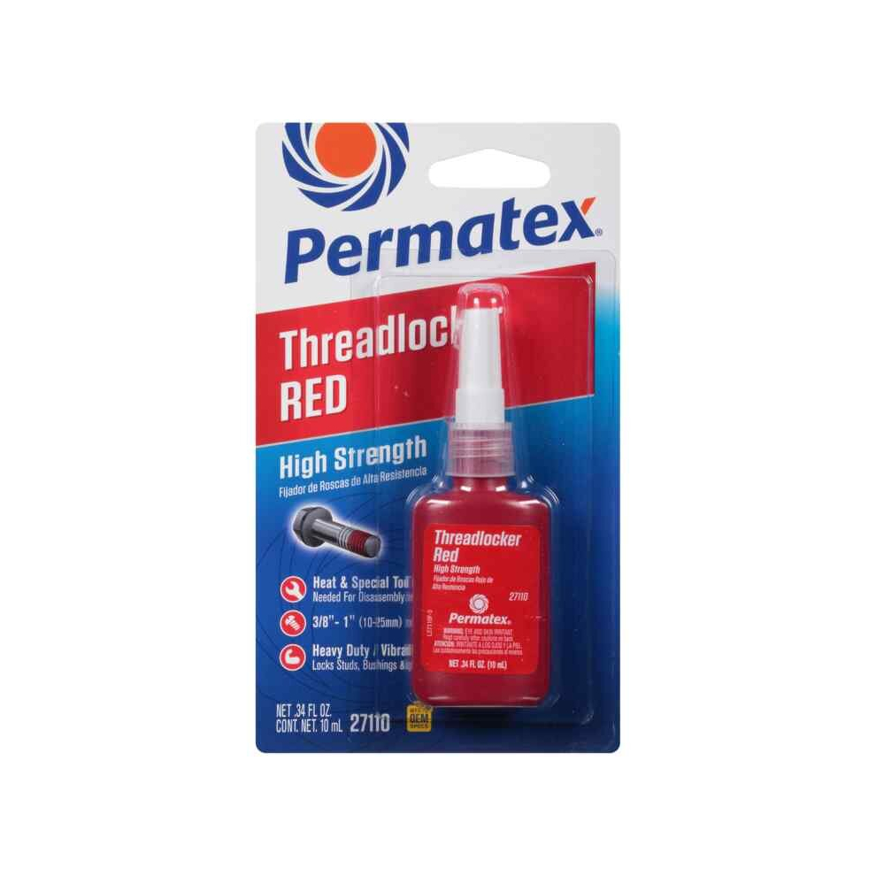 Threadlock High Strength Fast Acting Nut & Bolt Thread Lock Sealant - 10Ml Red 8410410271129