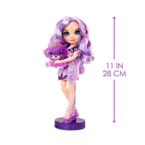 Rainbow High Violet  with Slime Kit  Pet  Doll with DIY Sparkle Slime 1
