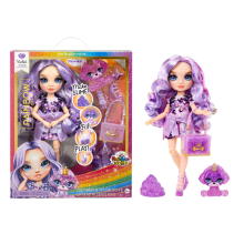 Rainbow High Violet with Slime Kit Pet Doll with DIY Sparkle Slime