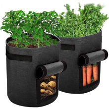 2Pck10 Gallon Potato Grow Bags for growing Vegetables with Window Flap