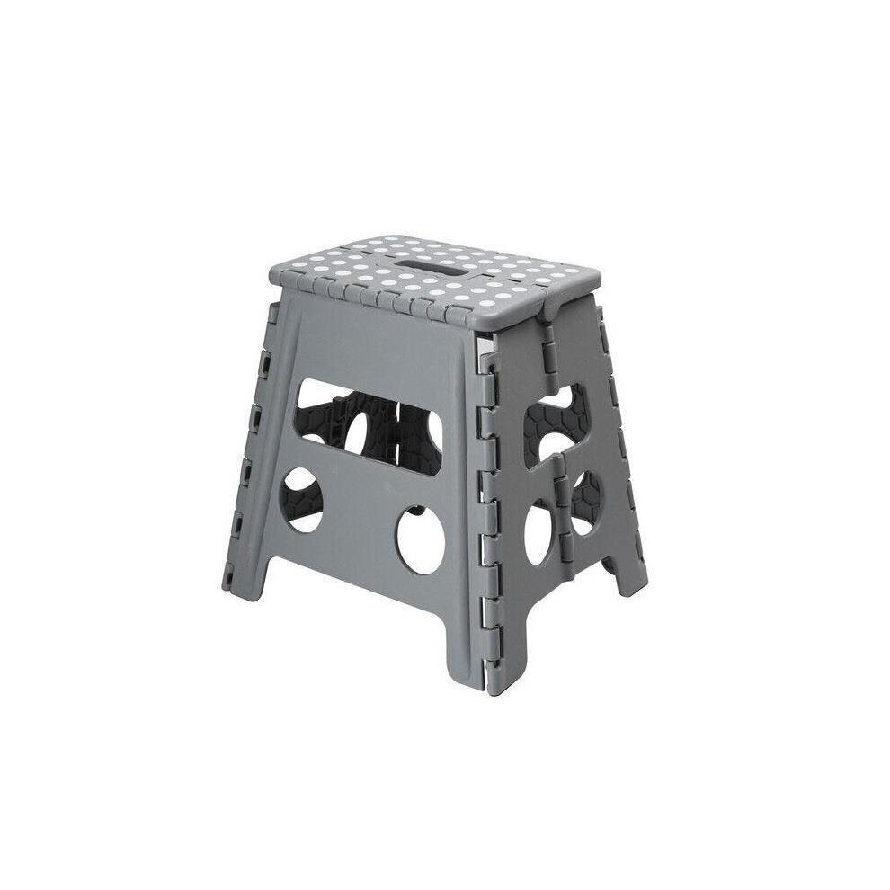 (Grey, Medium) Mantraraj Folding Step Stool Lightweight Foldable Step Stool For Adults And Kids Great For Kitchen, Bathroom And Bedroom 5060913149338