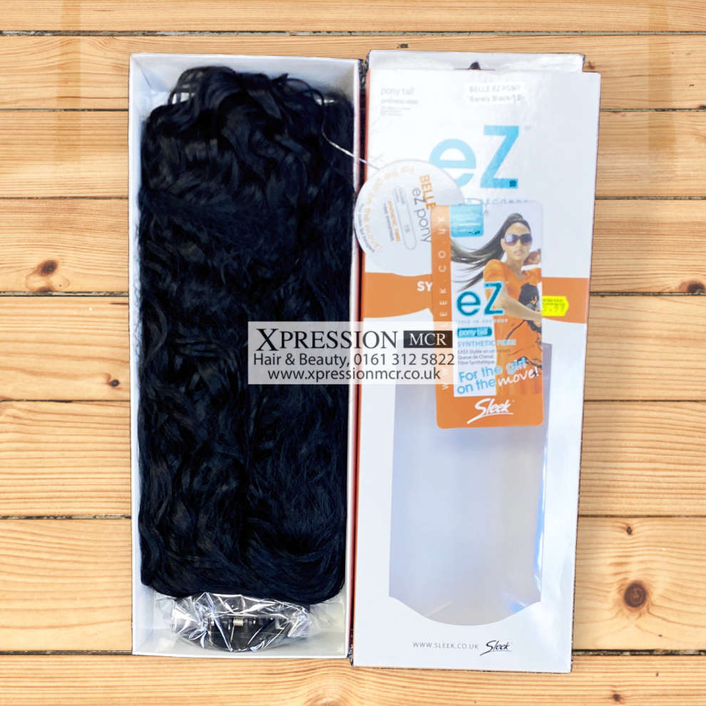 By Sleek Unisex Black (1B Natural ) Sleek Belle Ez Ponytail Synthetic Hair 30'' Inch