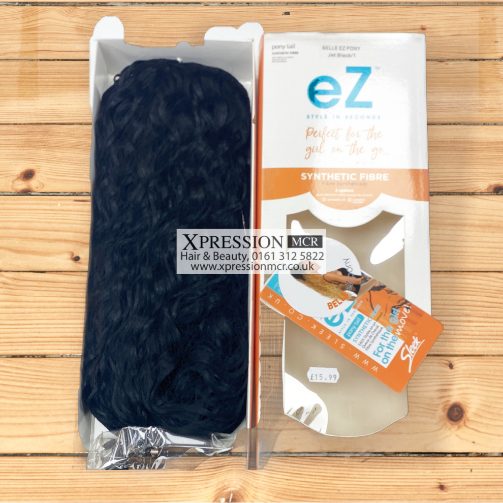 By Sleek Unisex Black (1 Jet ) Sleek Belle Ez Ponytail Synthetic Hair 30'' Inch