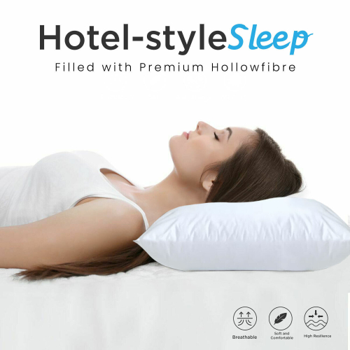 (BOUNCE BACK PILLOW - 2 PIECES) Luxury Soft Pillow for Sleeping Neck Bed Pillows 2