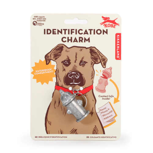 Dog Identification Charm Waterproof Hydrant ID Contact Microchip Safe