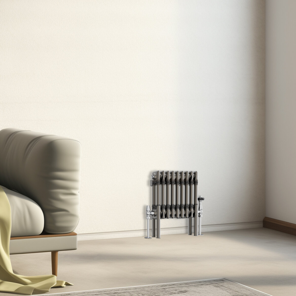 Nrg (300X425mm - 2 Column) Traditional Cast Iron Style Radiator Raw Metal Central Heating 2 Column