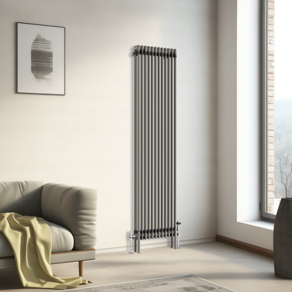 Nrg (1800X560mm - 2 Column) Traditional Cast Iron Style Radiator Raw Metal Central Heating 2 Column