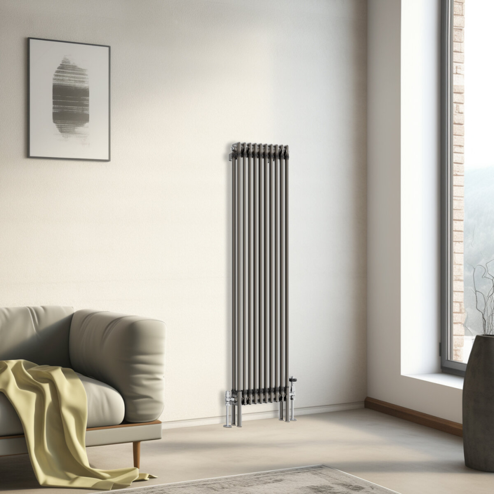 (1500X470mm - 2 Column) Traditional Cast Iron Style Radiator Raw Metal Central Heating 2 Column 5063123362306
