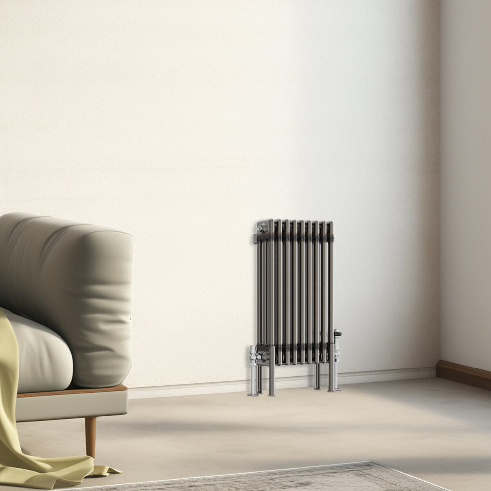 Nrg (600X427mm - 3 Column) Traditional Cast Iron Style Radiator Raw Metal Central Heating 3 Column