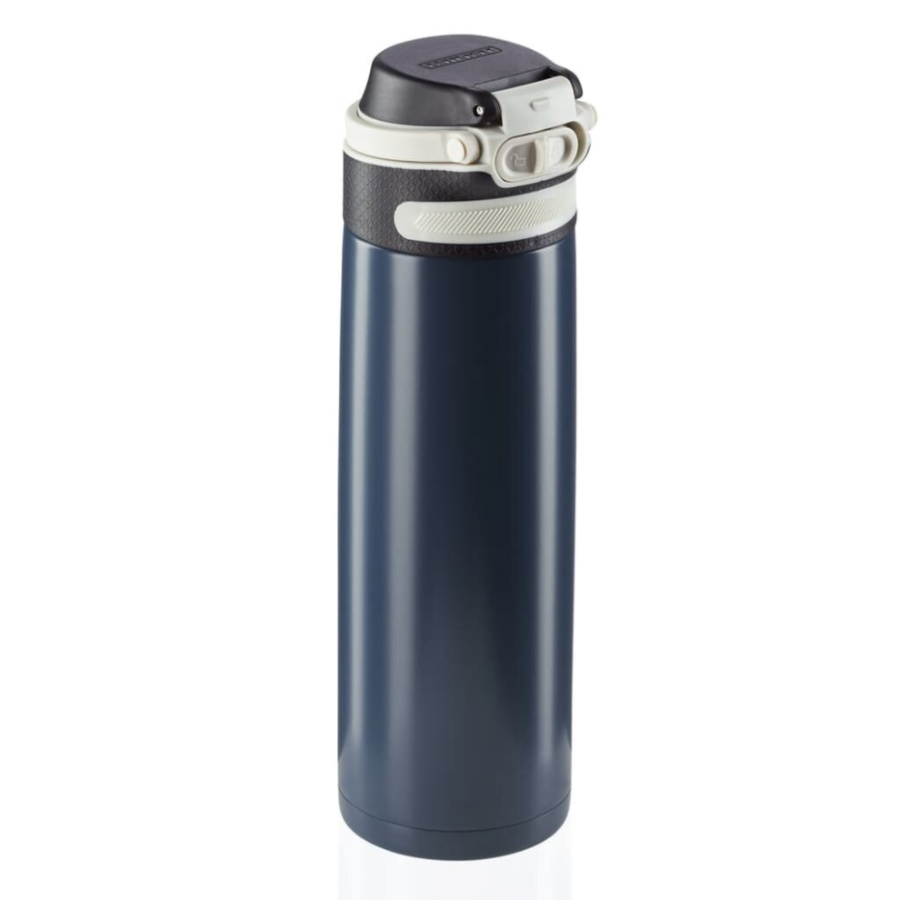 (Dark blue) Leifheit Thermos Bottle Flip 600 ml Insulating Mug Thermos Cup Multi Colours