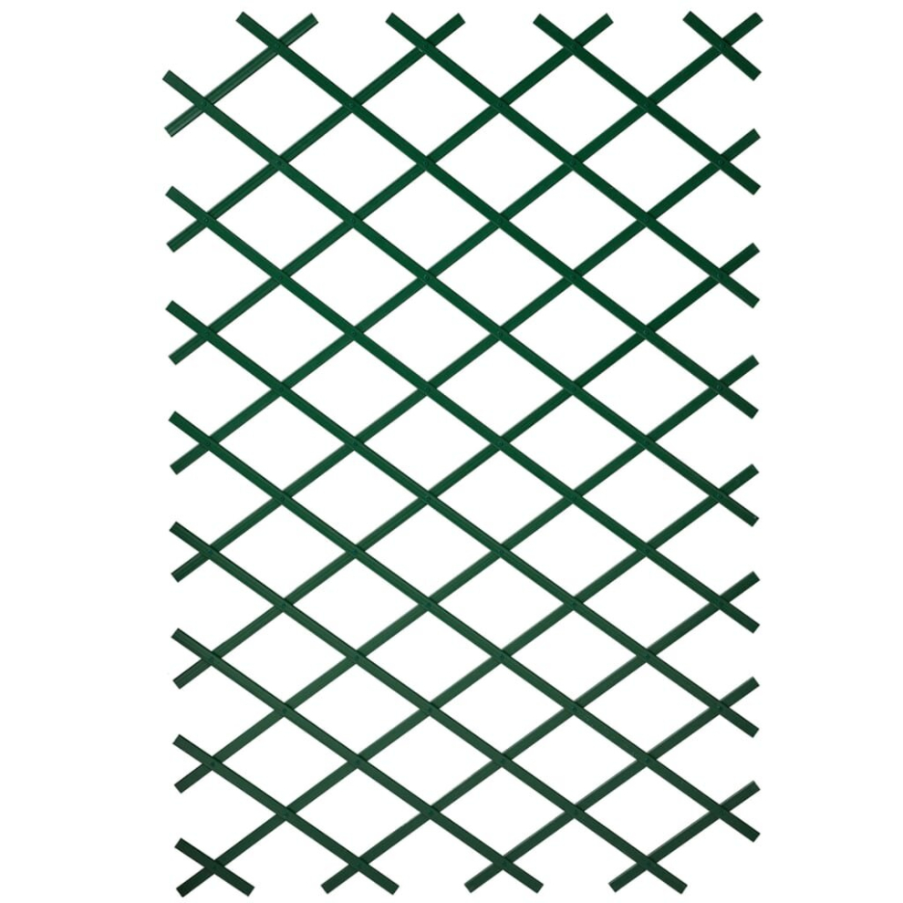 Nature Garden Trellis Expanding Fence Panel Decor 100x200 cm PVC Green 6040704