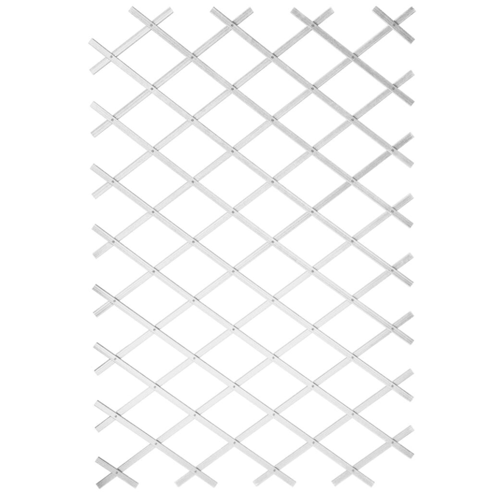 Nature Garden Trellis Expanding Fence Panel Decor 50x150 cm PVC White 6040701