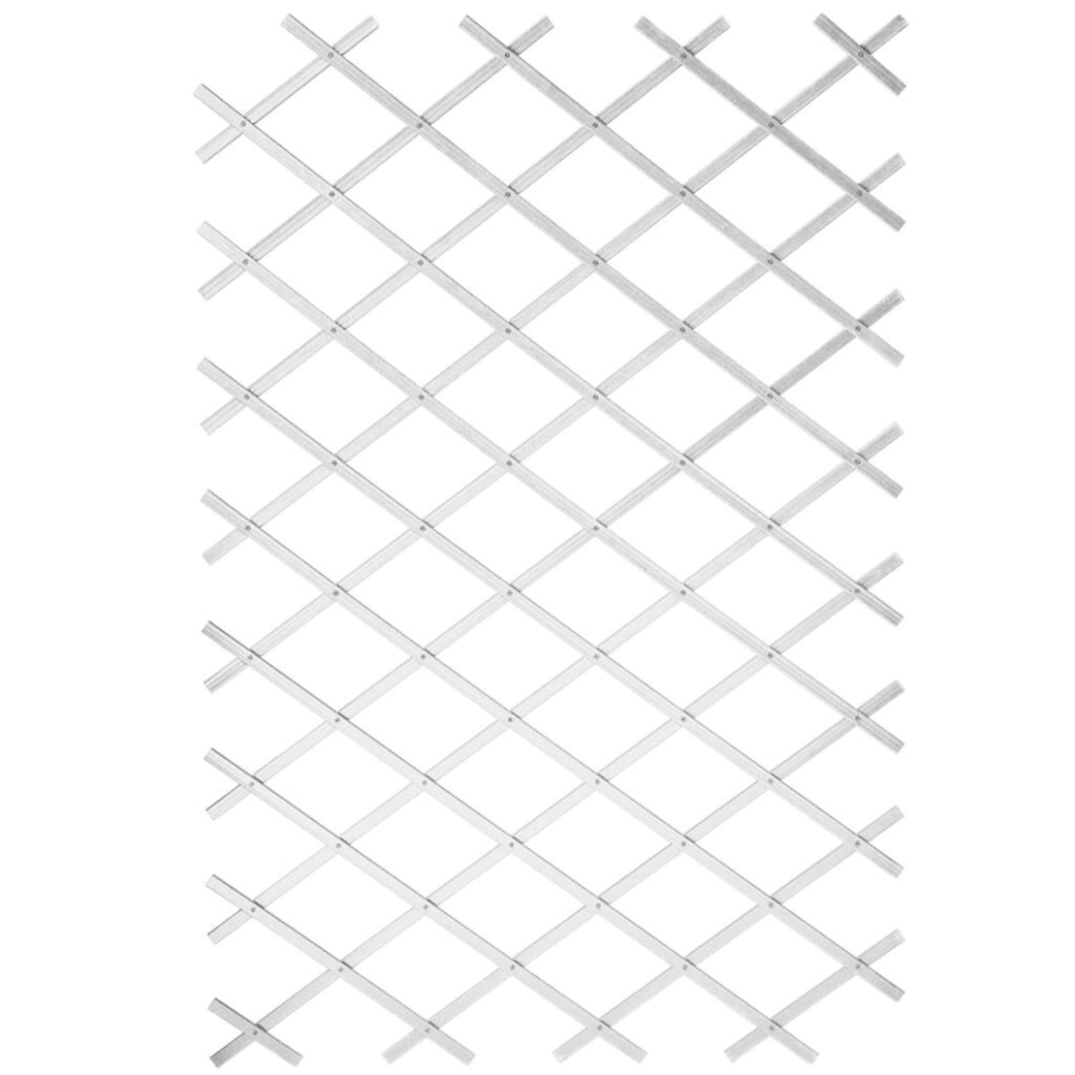 Nature Garden Trellis Expanding Fence Panel Decor 100x200 cm PVC White 6040703