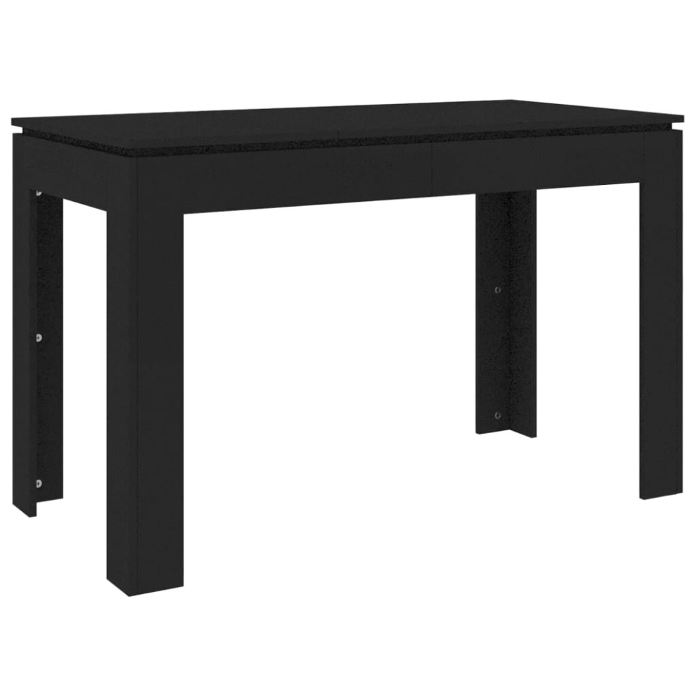 Vidaxl Dining Table Black Engineered Wood Kitchen Indoor Dinner Room Furniture