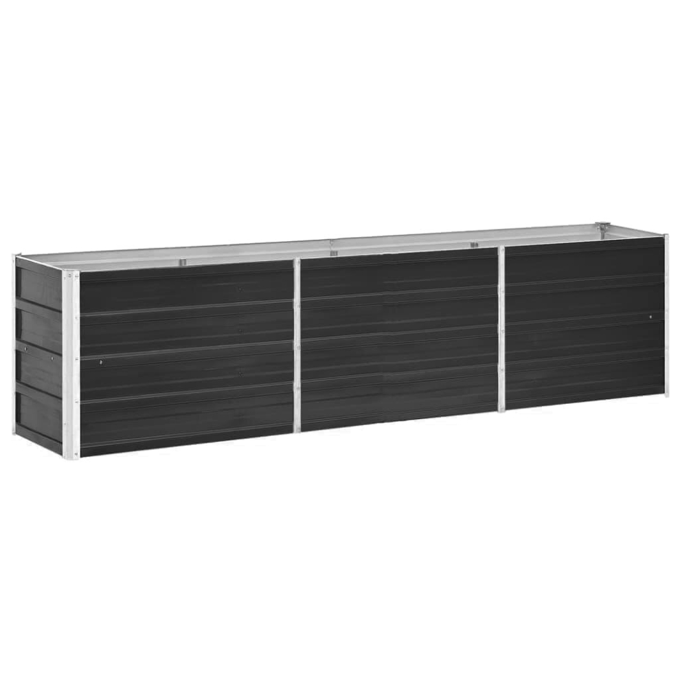 Simply Chosen 4U Vidaxl Garden Raised Bed 240X40x45cm Galvanised Steel Anthracite Planter Pot