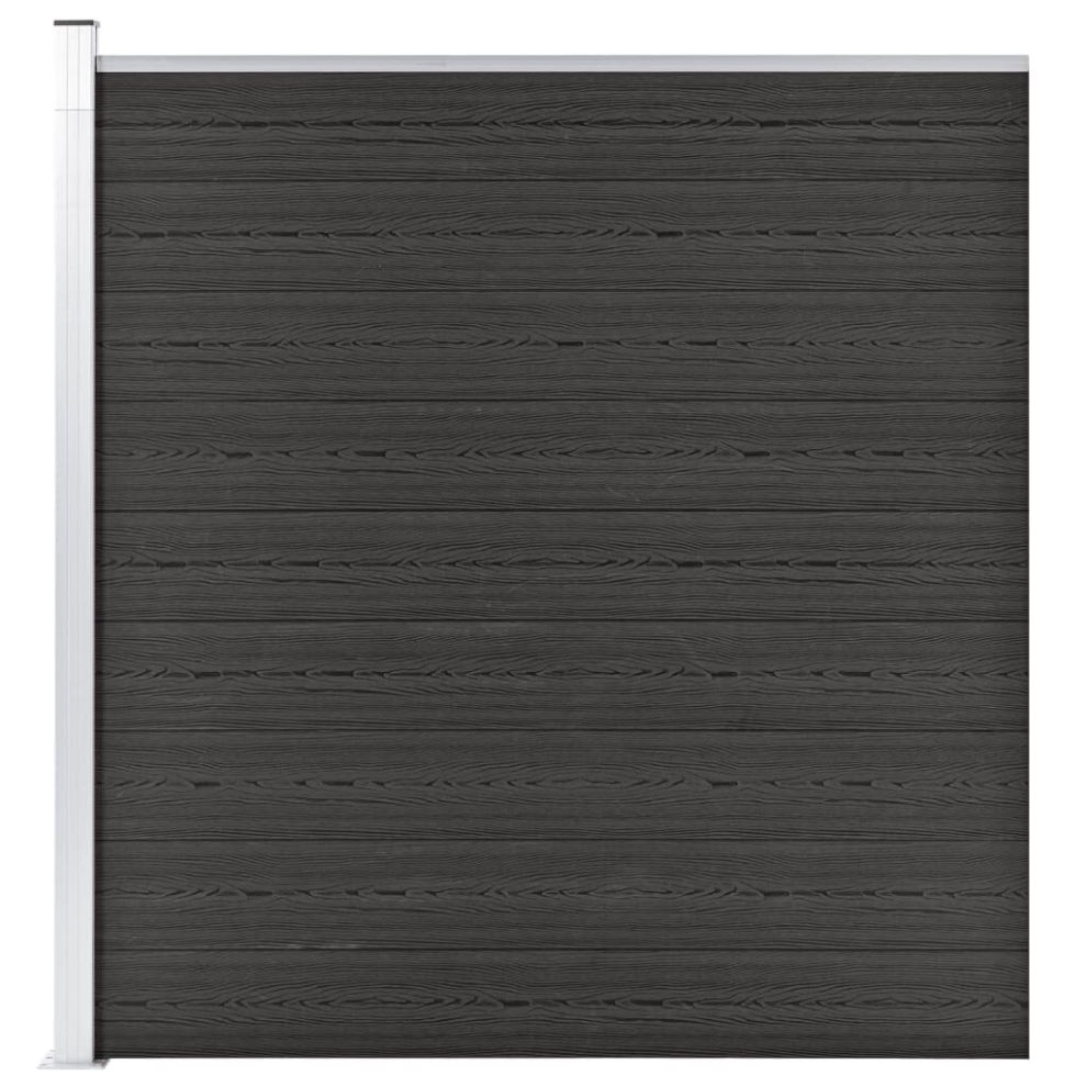 Vidaxl Garden Fence Wpc 175 X 186 Cm Grey Outdoor Backyard Fencing Wall Panel 8719883813639