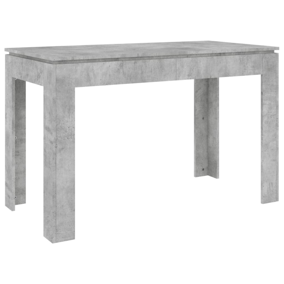 Dining Table Concrete Grey 120x60x76 Cm Chipboard