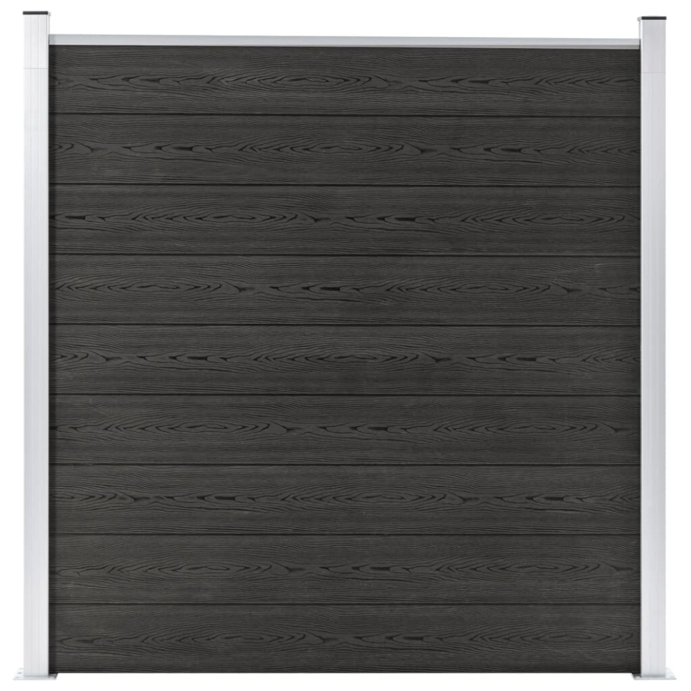 Vidaxl Garden Fence Wpc 180X186cm Grey Outdoor Backyard Fencing Wall Panel 8719883813615