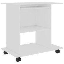 vidaXL Computer Desk White Engineered Wood PC Laptop Writing Desk Workstation