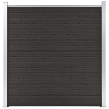 vidaXL Zaunelement WPC 180x186 cm Schwarz