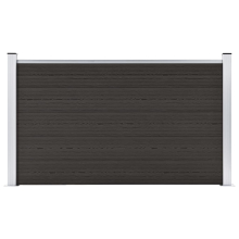 vidaXL Zaunelement WPC 180x105 cm Schwarz