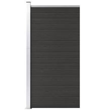 vidaXL Zaunelement WPC 95x186 cm Schwarz