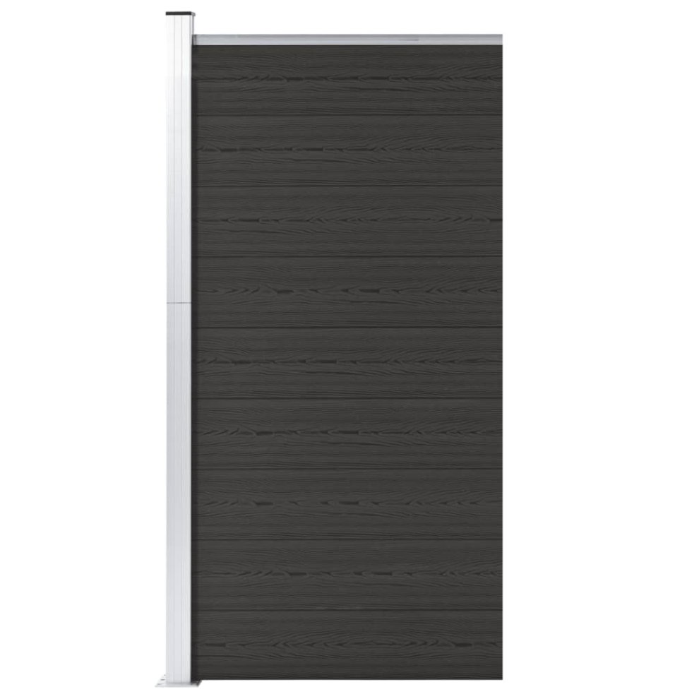 Vidaxl Fence Panel Wpc 95X186 Cm Garden Barrier Edging Fencing Privacy Black