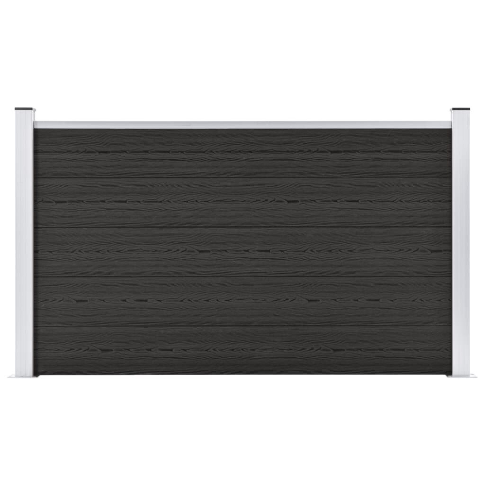 vidaXL Garden Fence WPC Grey Patio Wooden Panel Wall Barriers Edge Border Set