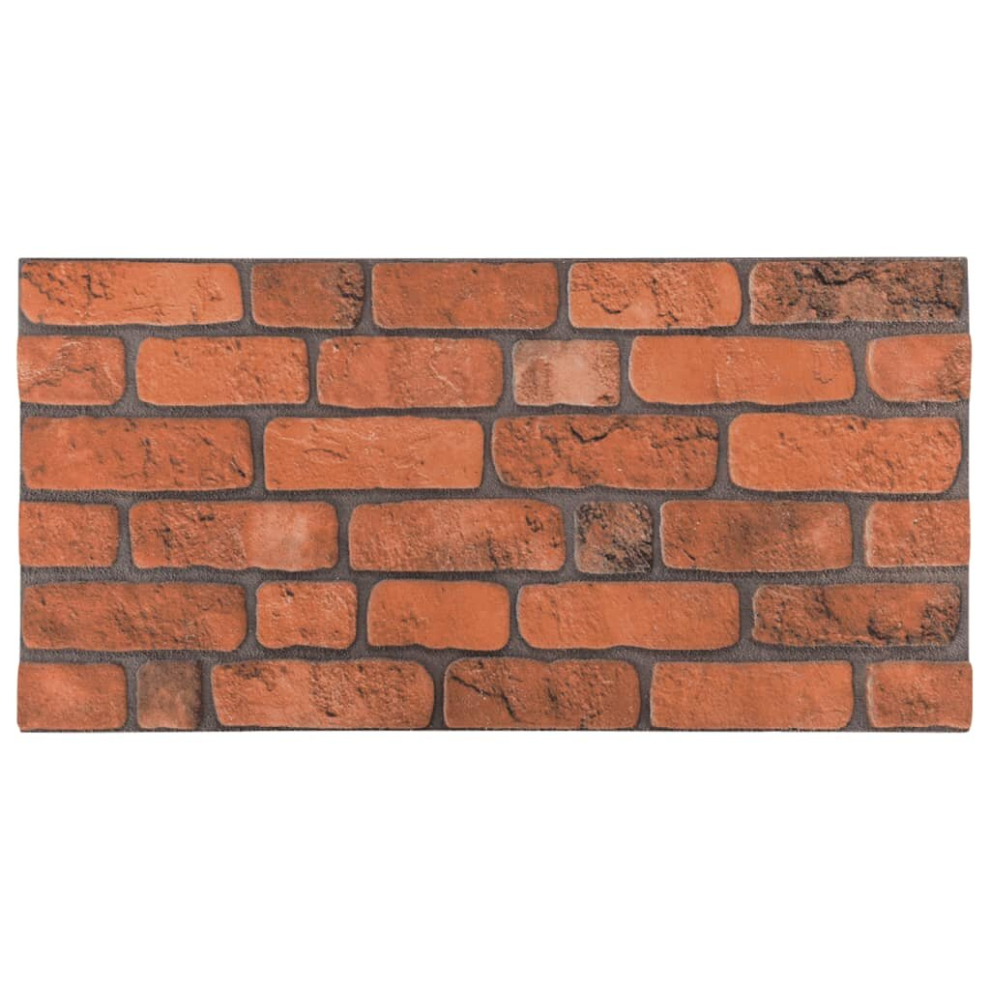 vidaXL 10x 3D Wall Panels with Terracotta Brick Design EPS Cladding Tile Home