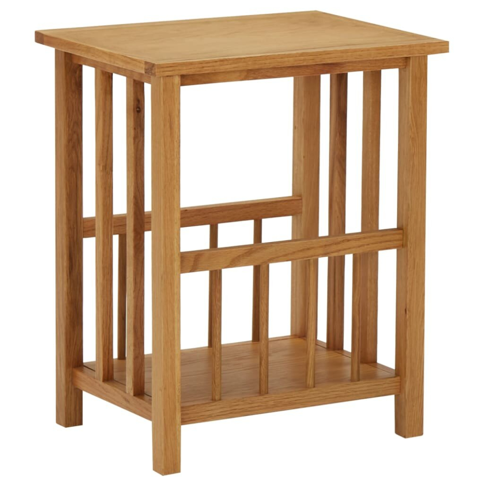 vidaXL Solid Oak Wood Magazine Table Wooden Accent End Desk Bedroom Furniture