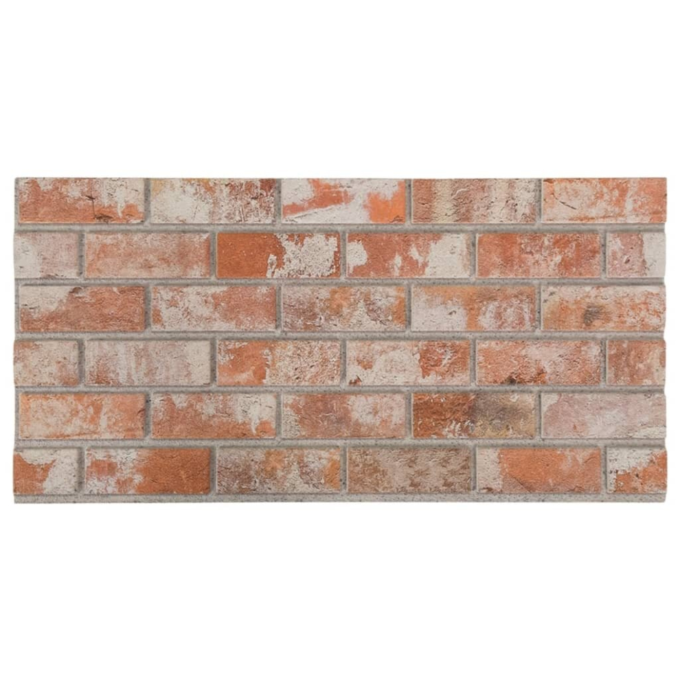 vidaXL 10x 3D Wall Panels with Red Brick Design EPS Wall Decor Cladding Tile