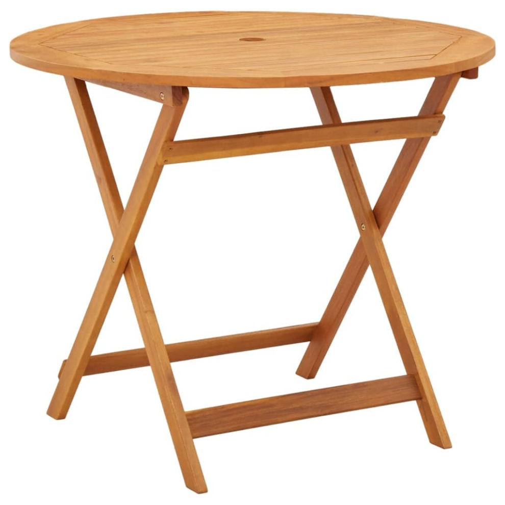 New Vidaxl Folding Garden Table Solid Eucalyptus Wood Patio Wooden Dining Table 312456