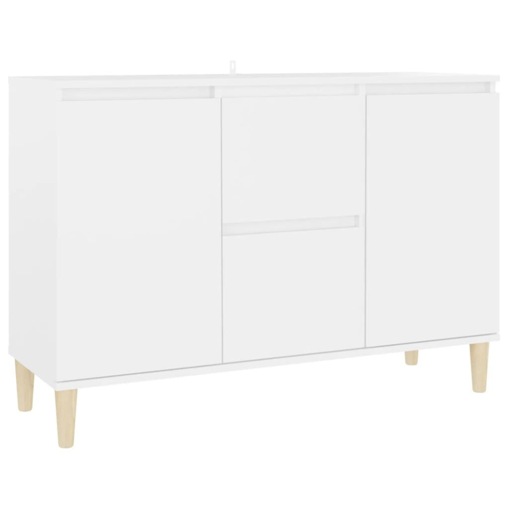 vidaXL Sideboard White Chipboard Book Storage Cabinet Living Room Furniture