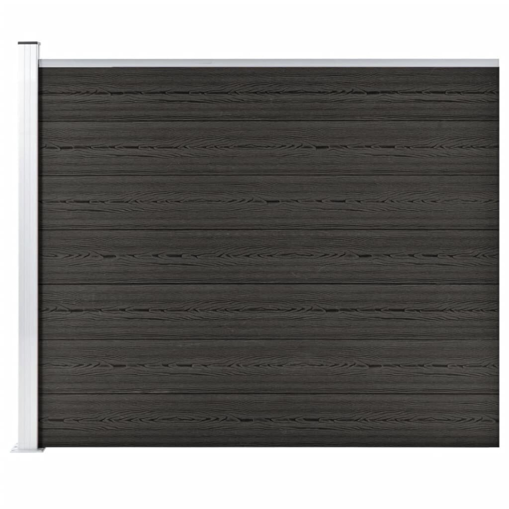 Fence Panel Wpc 175X146 Cm Grey 8720286194799