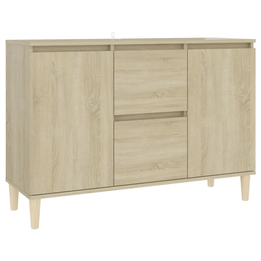 Vidaxl Sideboard Sonoma Oak Engineered Wood Storage Cabinet Indoor Furniture