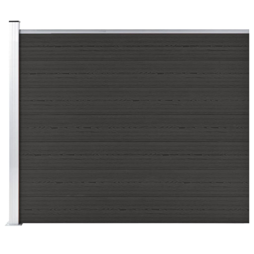 VidaXL vidaXL Zaunelement WPC 175x146 cm Schwarz