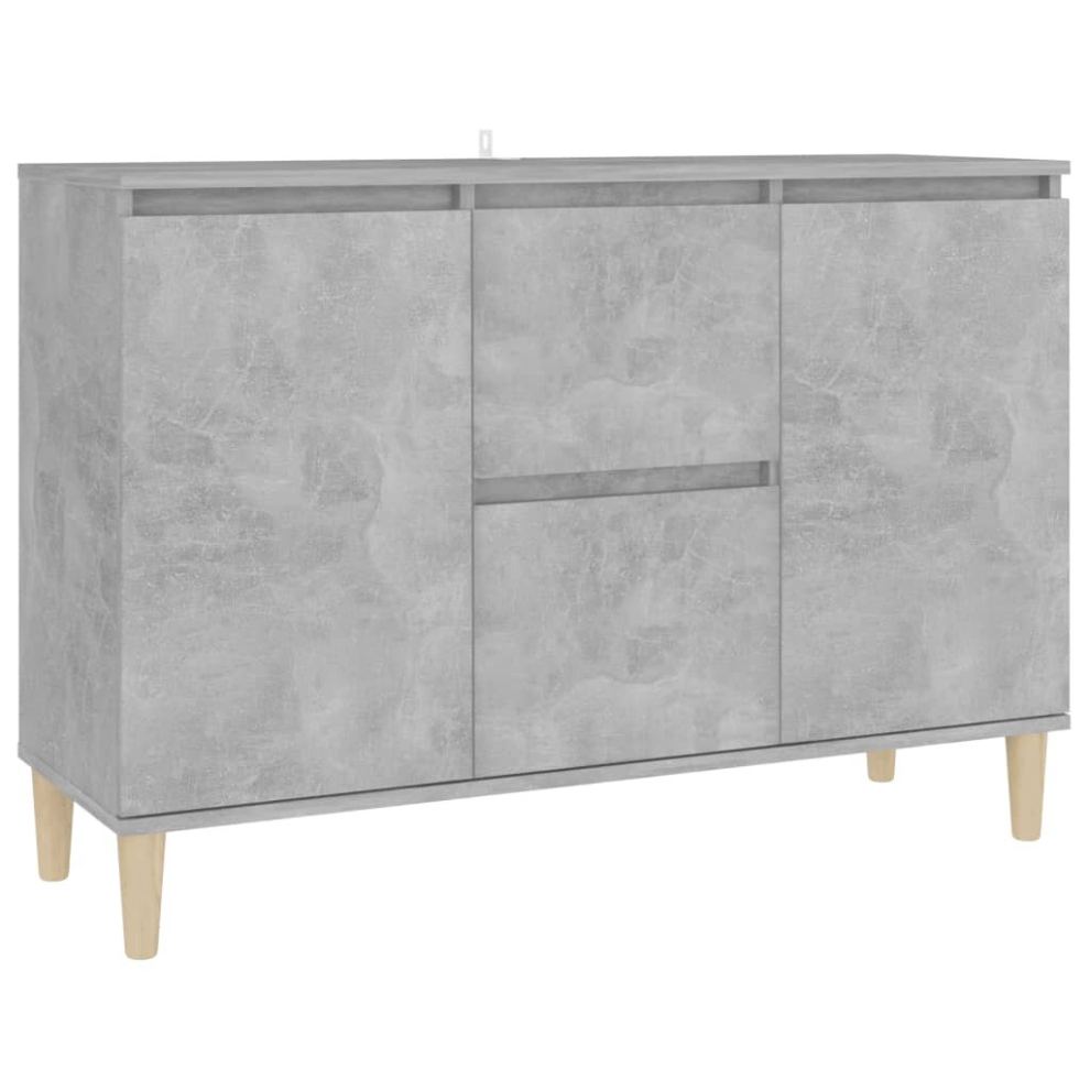 Vidaxl Sideboard Concrete Grey Engineered Wood Storage Cabinet Home Furniture