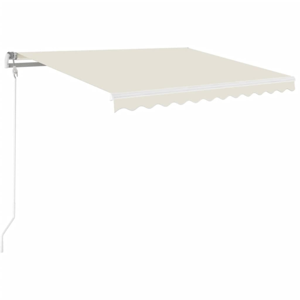 Vidaxl Manual Retractable Awning 350X250 Cm Patio Sun Shade Shelter Cream