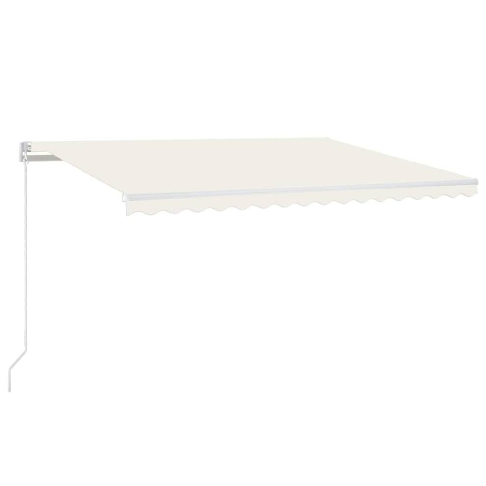 Vidaxl Manual Retractable Awning 400X350 Cm Cream Patio Sun Shade Shelter