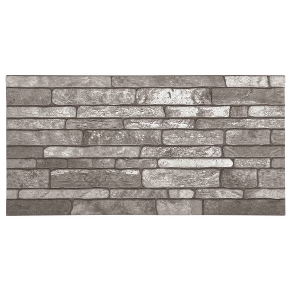 vidaXL 10x 3D Wall Panels with Dark Grey Brick Design EPS Wall Cladding Tile