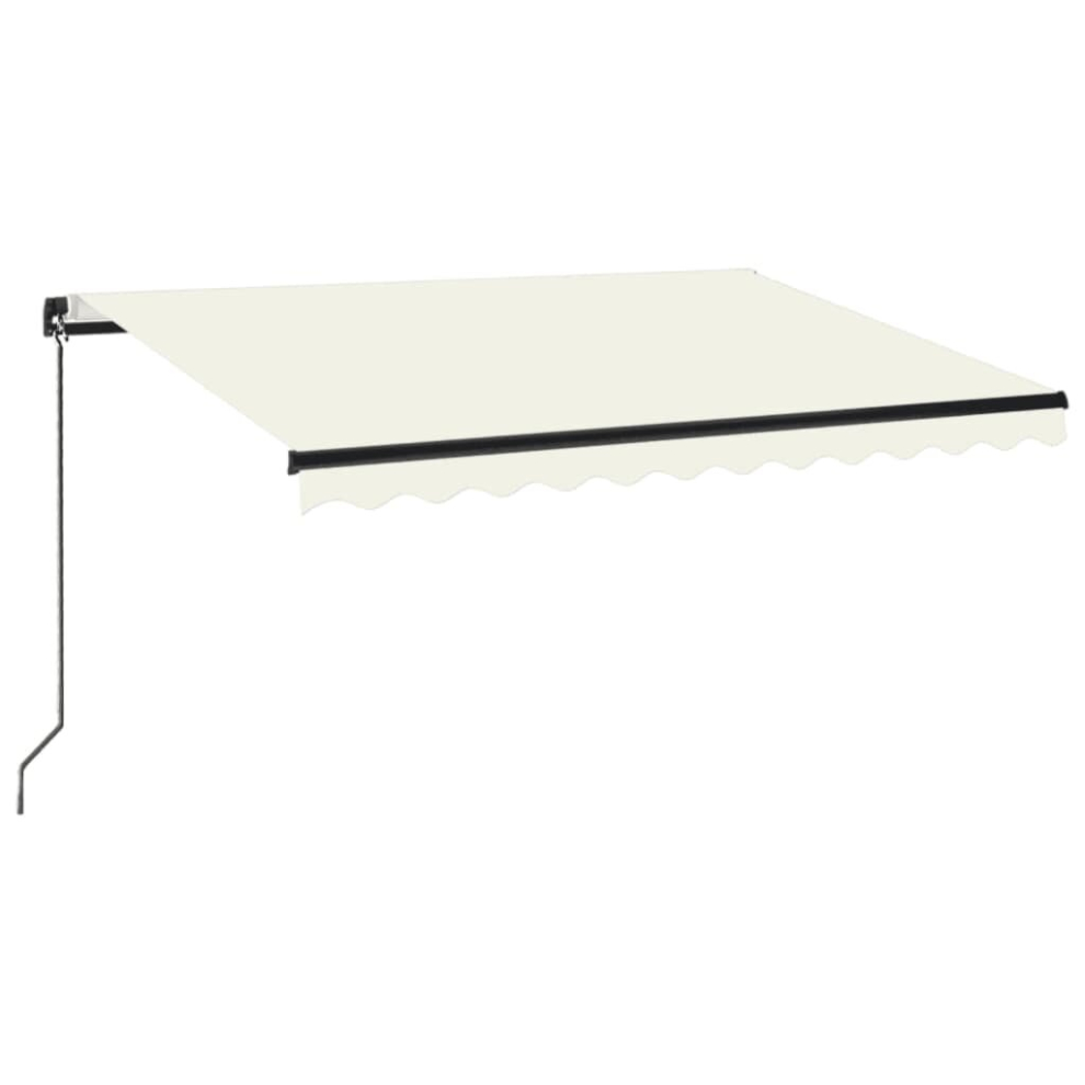 Vidaxl Manual Retractable Awning 350X250 Cm Outdoor Garden Patio Shade Cream