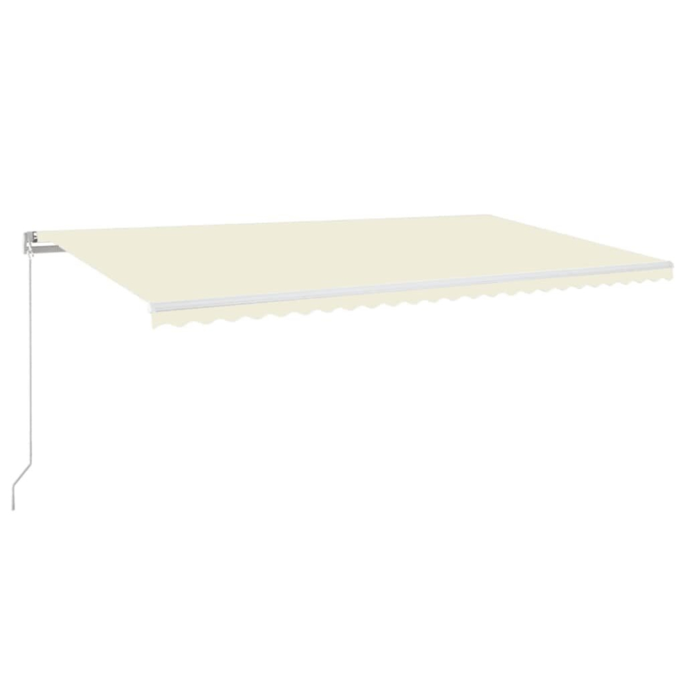 vidaXL Manual Retractable Awning 600x350 cm Cream Patio Sun Shade Shelter