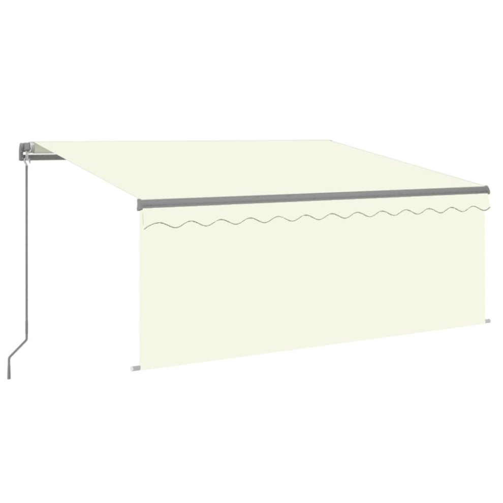 Vidaxl Manual Retractable Awning With Blind 3X2.5m Cream Outdoor Awning Set