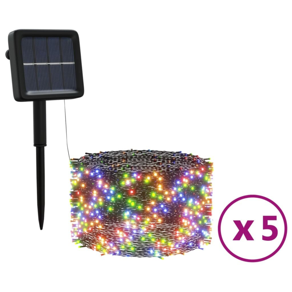 vidaXL 5x Solar Fairy Lights LED Colourful Indoor Outdoor Solar String Light