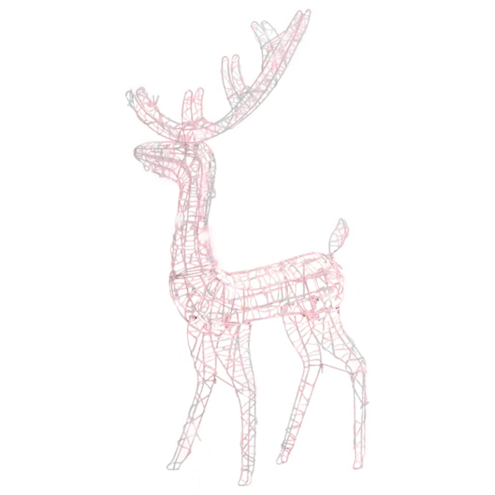 Vidaxl Acrylic Reindeer Christmas Decoration 140 Leds Warm White Xmas Set