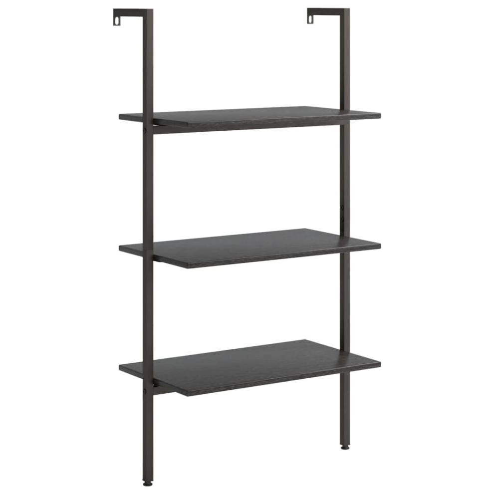 Vidaxl (Black, 64 X 35 X 120.5 Cm) Leaning Shelf Bookcase Bookshelf Shelving Unit Storage Rack Organiser