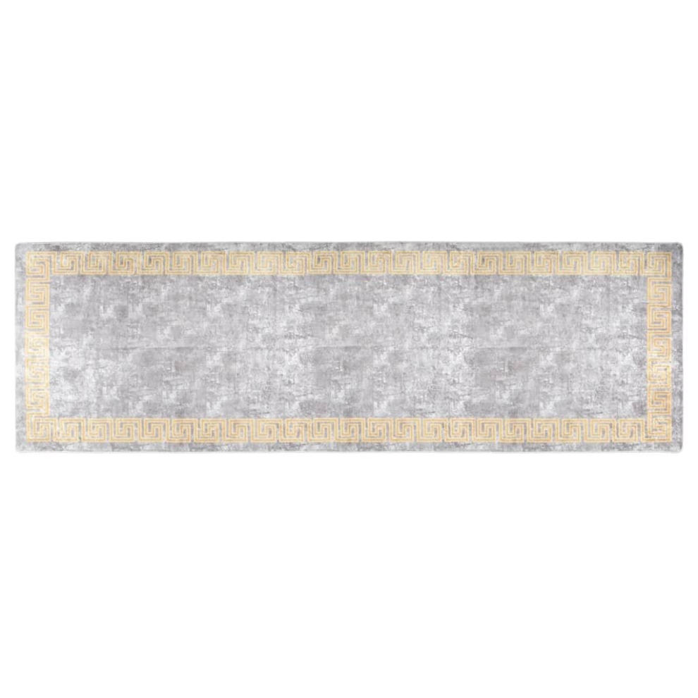 vidaXL Rug Washable Grey Anti Slip Living Room Decor Floor Carpet Area Rug