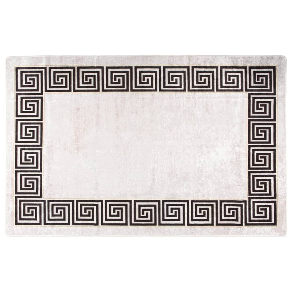 Vidaxl Rug Washable Light Beige Anti Slip Living Room Floor Carpet Area Rug