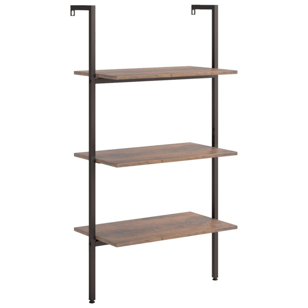 (dark brown, 64 x 35 x 120.5 cm) vidaXL Leaning Shelf Bookcase Bookshelf Shelving Unit Storage Rack Organiser